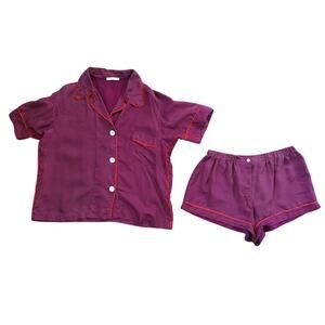 Araks Shelby Pajama Top and Tia Boxer Shorts Pajama Set in Dots Size Medium